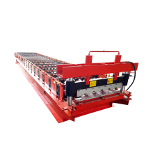 Color steel trapezoidal rib wall panel roll forming line in china